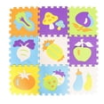 thumbnail image 2 of Rompecabezas de Alfombras Suave de Playa Decorativos de Dormitario de , , 9 Frutas Macarena Puzzle Play Mat para niños, 2 of 8