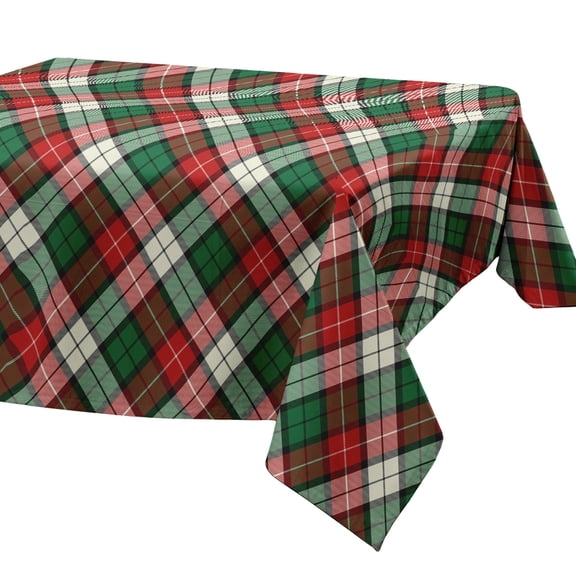 Christmas Tablecloth Stain Resistant Wrinkle Free Polyester Holiday Dining Room Table Cover