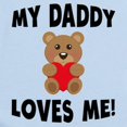 thumbnail image 2 of CafePress - My Daddy Loves Me Teddy Bear Body Suit - Baby Light Bodysuit, Size Newborn - 24 Months, 2 of 4