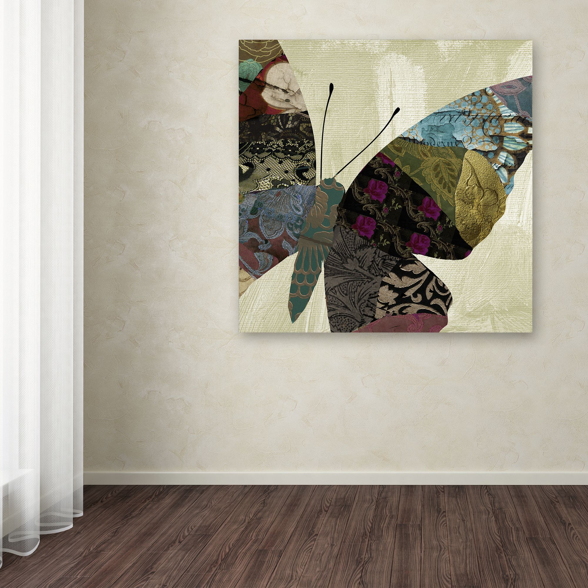 "Butterfly Brocade IV" Canvas Art by Color Bakery