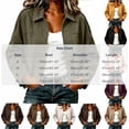 thumbnail image 3 of MaFYtyTPR Women's Zip Up Jacket Lapel Collar Long Sleeve Loose Fit Outerwear with Pocket for Fall Winter Outdoor Wear Beige XL, 3 of 5