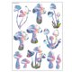 thumbnail image 1 of Monstrate Etiqueta de la ventana Decoración de setas Calcomanía de vidrio anticolisión Extraíble Reutilizable Glueless Cling Sun Catcher Decoración del hogar, 1 of 6
