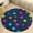 Flannel-1, variant on Colorful Neon Floral Pattern Round Area Rugs for Bedroom Living Room, 3FT Soft Indoor Circle Carpets, Carpet Home Decor Floor Mat