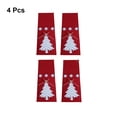 thumbnail image 3 of 4 Pieces/Set Christmas Tree Dinnerware Banquet Decoration Candy Packing Holder Bag Cutlery Storage Pouch Decoration Organizer Fork Spoon Festival Party Red, 3 of 9