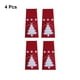 thumbnail image 3 of Inteprter 4 unids/set bolsa de vajilla de árbol de Navidad paquete de almacenamiento de cubiertos decoración organizador de palillos tenedor Kits de decoración para fiestas Rojo, 3 of 6