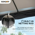 thumbnail image 4 of Sunjoy Katy 10 ft. x 12 ft. Gray and Black 2-tier Steel Gazebo with Mosquito Netting, 4 of 21