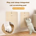 thumbnail image 2 of Cat Scratcher Mat Natural Sisal Scratching Mat with Plush Ball Furniture Protector Anti-Slip Walls Floors Cat Scratcher Pad Rug, 2 of 7