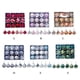 thumbnail image 4 of Inteprter Bola colgante de plástico para árbol de Navidad, 12 piezas, extraíble, 12 patrones, adorno para oficina, centro comercial, festival, Kits de decoración para fiestas Oro Inteprter HA008097-03, 4 of 6