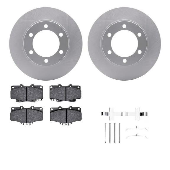 Dynamic Friction Company Front Geospec Brake Rotors with Ultimate Duty Performance Brake Pads includes Hardware 4412-76006