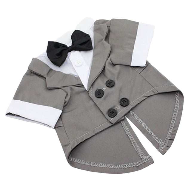 Accesorio de Disfraz Colco para Mascotas Pajarita de Esmoquin para Perros Gris-L