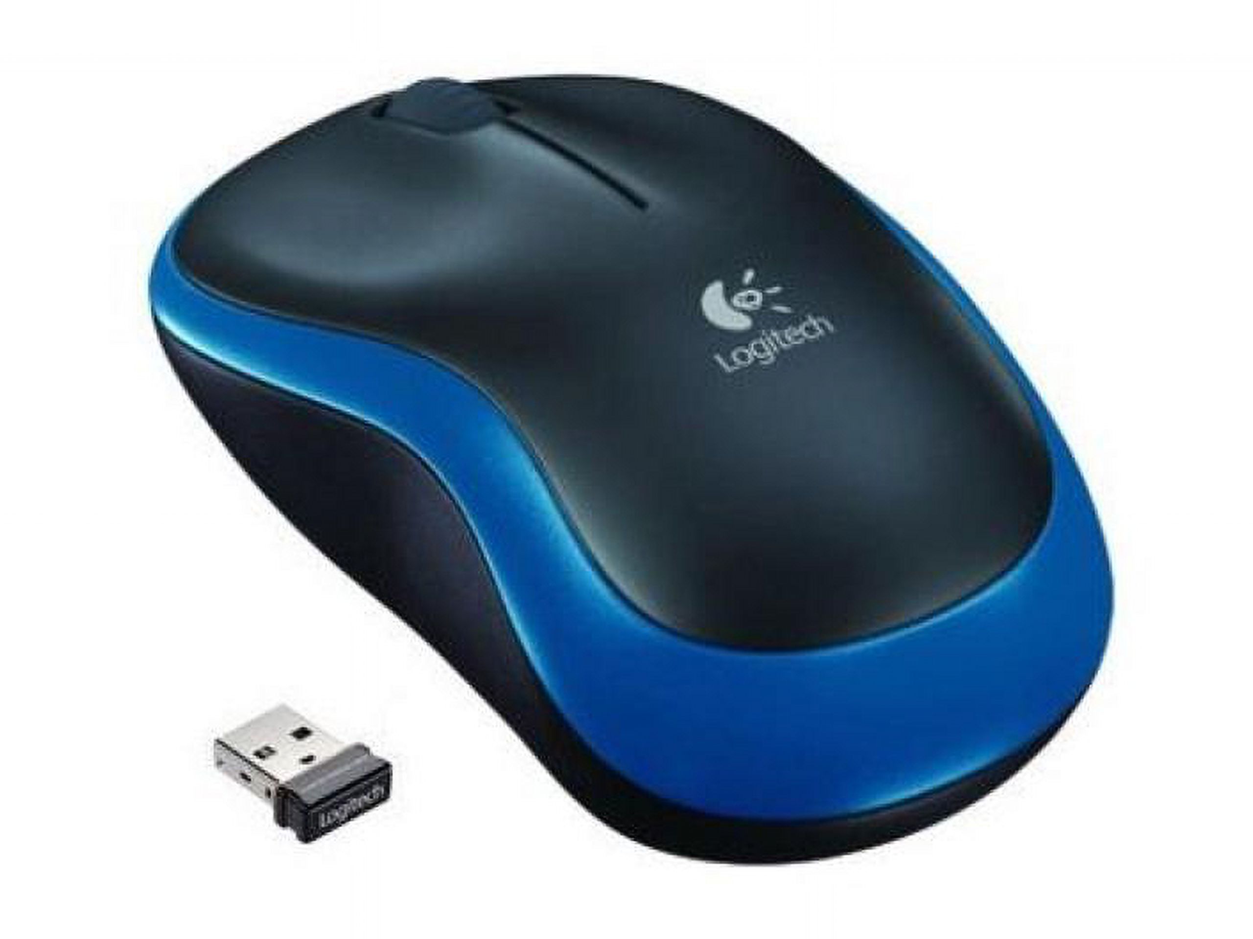 Logitech M185 Wireless Mouse, 2.4GHz with USB Mini Receiver, Ambidextrous, Blue - image 4 of 15
