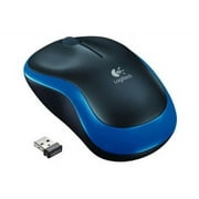 Logitech M185 Wireless Mouse, 2.4GHz with USB Mini Receiver, Ambidextrous, Blue