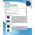 thumbnail image 4 of RapidAir 3/8 Inch by 75 Ft Dual Arm Auto Rewind Alloy Steel Hose Reel, Blue, 4 of 4
