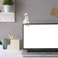 thumbnail image 4 of 1PC Resin Goose Figurine Computer Monitor Decor,Cute Mini Goose Statues for Car Dashboard,Funny Desk/TV/Photo Frame Decorations (White Goose), 4 of 8