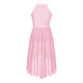thumbnail image 2 of MSemis Kids Girls Shiny Rhinestone Sleeveless Lyrical Ballet Leotard Tulle Skirt Modern Contemporary Pink 8, 2 of 6
