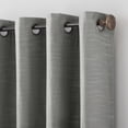 thumbnail image 3 of Archaeo Textured Linen Blend Total Blackout Grommet Top Curtain, 50"W X 63"L, Gray, 3 of 8