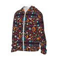 thumbnail image 3 of Goofa Colorful Mexican2 Printed Women's UPF 50+ Sun Protection Hoodie Jacket Lightweight Long Sleeve Sun Shirt for Women with Pocket Hiking Outdoor-Small, 3 of 9