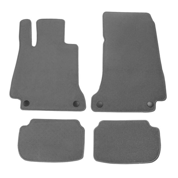 Ikon Motorsports Floor Mats Compatible With 2018-2023 Mercedes-Benz W238 E-Class, Gray Nylon Car Auto Front Rear Carpets Liner 4PC Set Protector