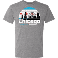thumbnail image 2 of City of Chicago Skyline Sunset Tri-Blend Tee by ThirtyFive55, 2 of 2