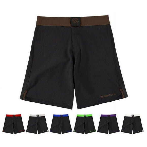 Sanabul Essential MMA BJJ cross Training Workout Shorts (38 inch W, Brown)