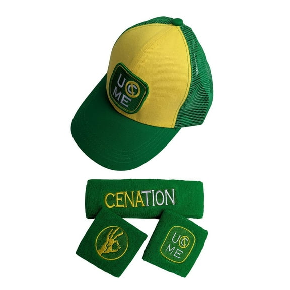 John Cena Cenation Attitude Adjustment Baseball Hat Wristband Set