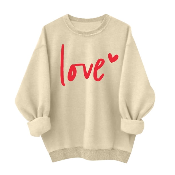 Tops de Manga Larga de las Mujeres Casual con Impresión de Moda, Sudadera de Cuello Redondo para Invierno Primavera Diaria