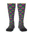 thumbnail image 1 of Balery Mardi Gras Carnival3 Calcetines novedosos Calcetines deportivos Calcetines hasta la rodilla Calcetines de algodón Calcetines originales y geniales, 1 of 6