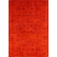 thumbnail image 1 of Ahgly Company Machine Washable Indoor Rectangle Industrial Modern Orange Area Rugs, 8' x 10', 1 of 7