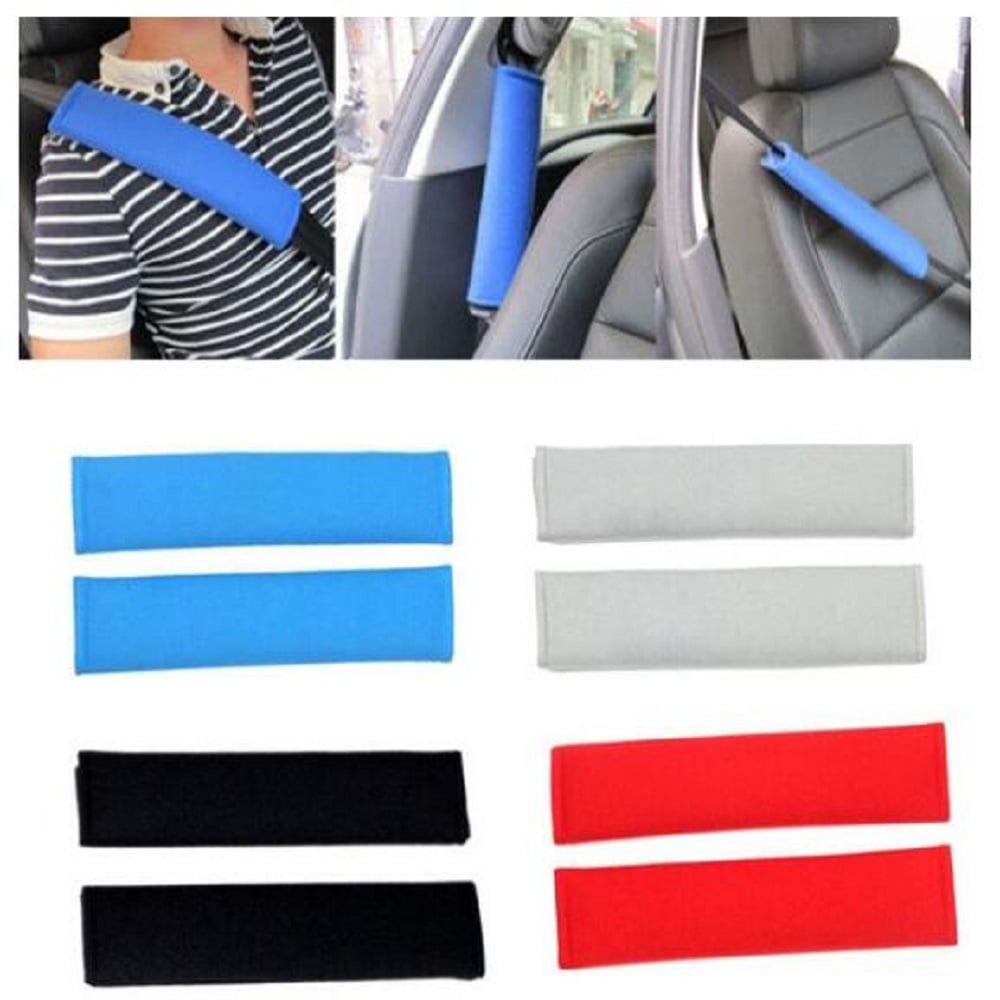 2PCS Soft Car Seat Belt Cover Shoulder Pad Strap Cushion with Car Logo for Honda 