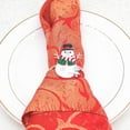 thumbnail image 4 of Christmas Napkin Rings Set of 6, Metal Snowman Napkin Holder Rings Serviette Napkin Buckle for Christmas Holiday Party Dinner Wedding Banquet Winter Dining Table Setting Decor, 4 of 5