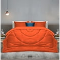 thumbnail image 2 of 5 Piece Luxury U Shape Pattern Comforter By D.N.G. BEDDINGS Set Premium Super Soft, 1000 Thread Count 100% Egyptian Cotton Super King Size Orange Color, 2 of 9