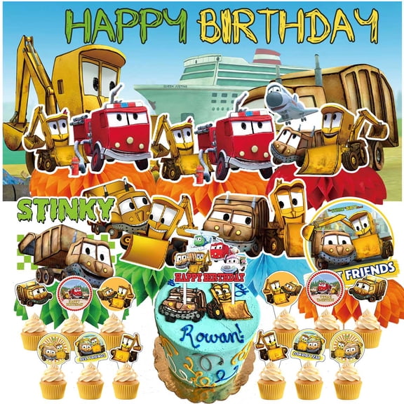 The Stinky and Dirty Show Honeycomb Centerpieces Table Toppers Decorations for Birthday Party Decor Supplies