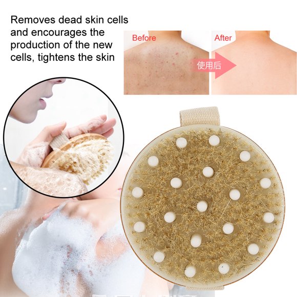 Massage Brush, Body Wash Scrubber, Soft Moist-Proof For Detoxification Removing Cellulite Dead Skin Removal Washing Scrubber