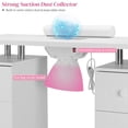 thumbnail image 4 of Ataucjin Manicure Table Nail Desk For Nail Tech Nail Table Rolling Portable Nail Station Workstation With Electric Dust Collector,Drawers & Cabinet,Wrist Cushion,Lockable Wheels For Beauty Salon Spa, 4 of 9