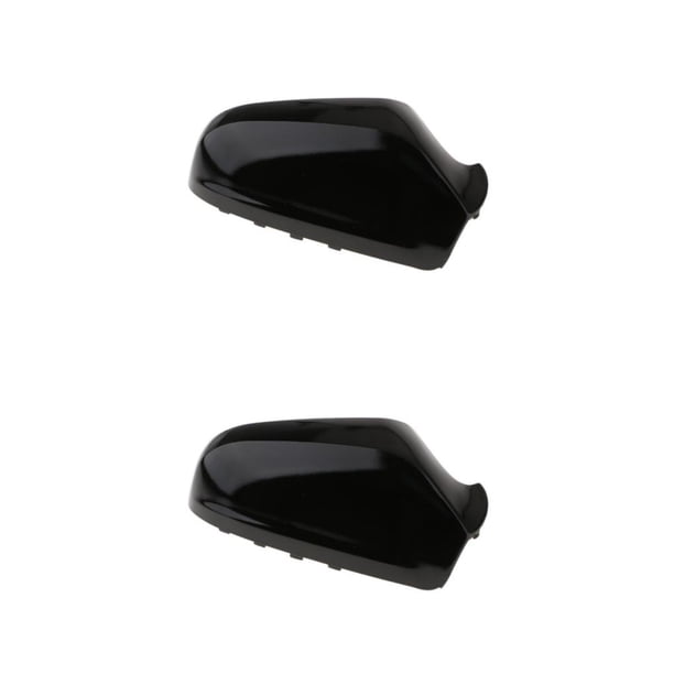 Scienceny Cubierta de espejo retrovisor lateral derecho negro brillante para 04-08 Tipo 1 2piezas
