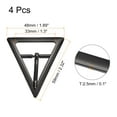 thumbnail image 2 of Uxcell 4Pack 1.3" Single Prong Belt Buckle Triangle Center Bar Buckles for Leather Craft, Dark Grey, 2 of 7