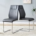 thumbnail image 6 of Faux Leather Padded Grey Chairs | For Relaxing Mealtimes | Comfortable and Stylish Seating Solution, 6 of 6