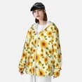 thumbnail image 3 of Balery European-style Pattern Sunflower Sudadera ligera de manga larga con capucha y protección solar UPF 50+ para hombre y mujer, ideal para pesca y running-Small, 3 of 7