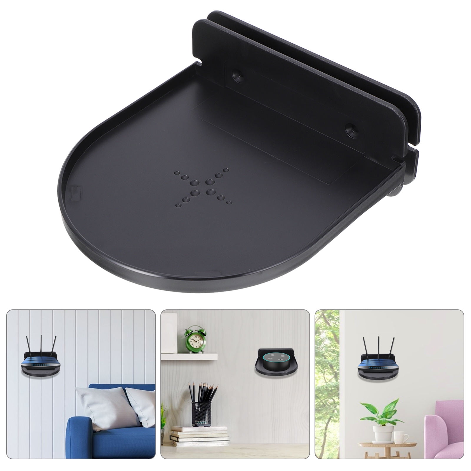 GETAJGHSD 1Pc Wall Mounted Speaker Holder Black Plastic for Bedroom and Living Room Storage Use