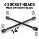 thumbnail image 2 of CARTMAN Professional 14 Inch Universal Heavy Duty Lug Wrench 4 Way Tire Iron Wrench, Black, 2 of 7