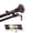 Mahogany, variant on Central Design 100-02-485-D Flora 1 in. Double Curtain Rod, 48-84 in. - Satin Nickel