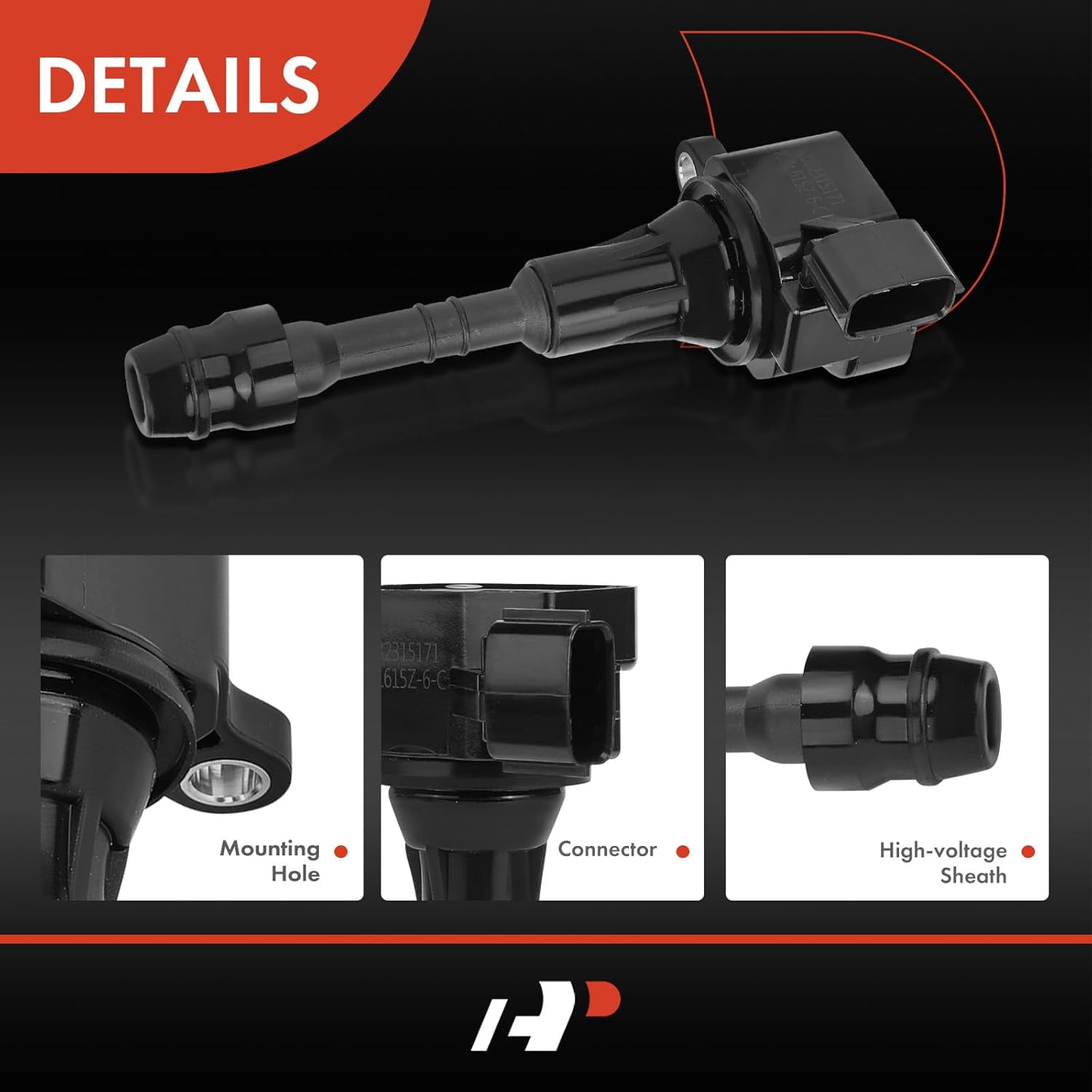 A-Premium Engine Ignition Coil Pack Compatible with Infiniti FX35 2003-2008, G35 2003-2007, M35 2006-2008 & Nissan 350Z 2003-2006, V6 3.5L, 6-PC Set