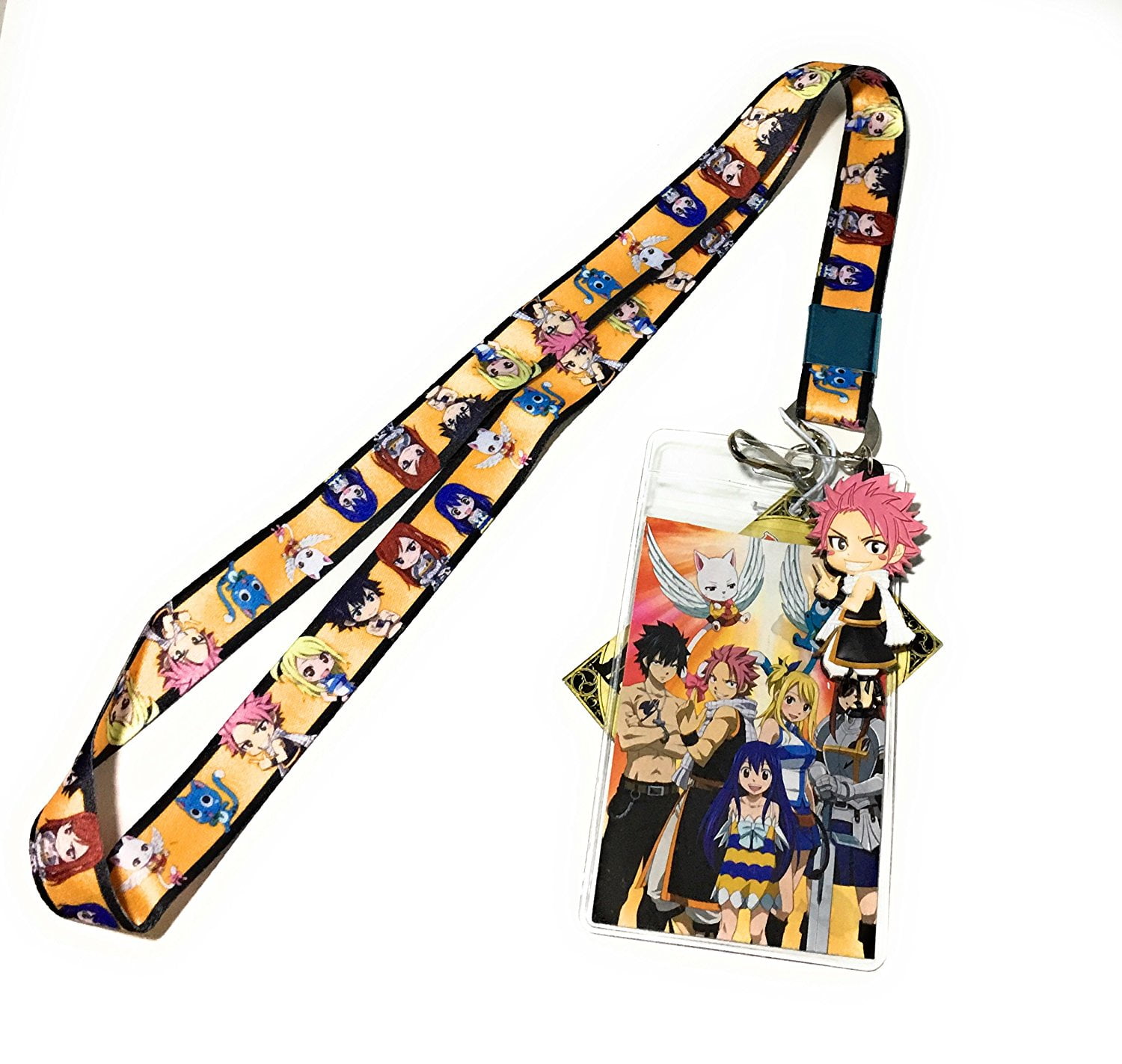 Fairy Tail Official Genuine Lanyard ID Holder & Charm *NEW* 