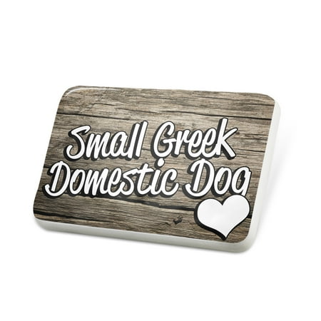 Porcelein Pin Small Greek Domestic Dog, Dog Breed Greece Lapel Badge – NEONBLOND