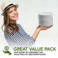 thumbnail image 5 of Stock Your Home 9-Inch Paper Plates Uncoated, Everyday Disposable Plates 9" Paper Plate Bulk, White, 1200 Count, 5 of 5