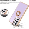 thumbnail image 5 of S21 Ultra Case,Galaxy S21 Ultra Case,Slim Fit Soft 360° Ring Holder Kickstand Magnetic Car Mount Supported Easy Clean Shockproof Protective Cover for Samsung Galaxy S21 Ultra 6.8",Light Purple, 5 of 18