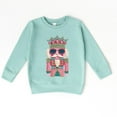 thumbnail image 4 of Pink and Teal Nutcracker Patchwork Print - Toddler Graphic Sweatshirt and Youth Graphic Sweatshirt, 4 of 19