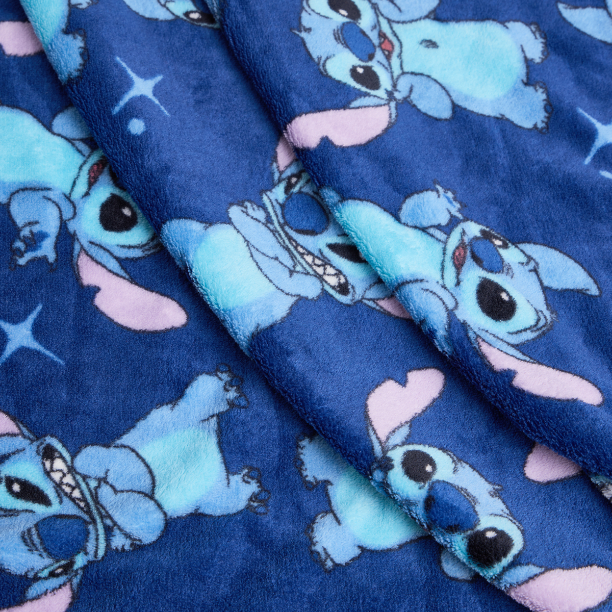 Lilo & Stitch Men's Plush Robe with Pockets and Tie Belt