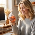 thumbnail image 4 of Halloween Squishy Toy with Flocked Pumpkin and Ghost Design, Orange and White, for Kids, Squeeze Toy, 4 of 7