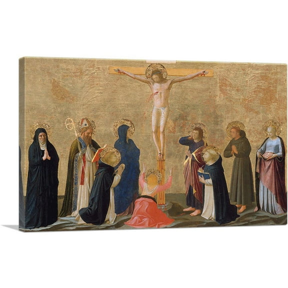 ARTCANVAS The Crucifixion 1440 Canvas Art Print by Fra Angelico - Size: 26" x 18" (0.75" Deep)